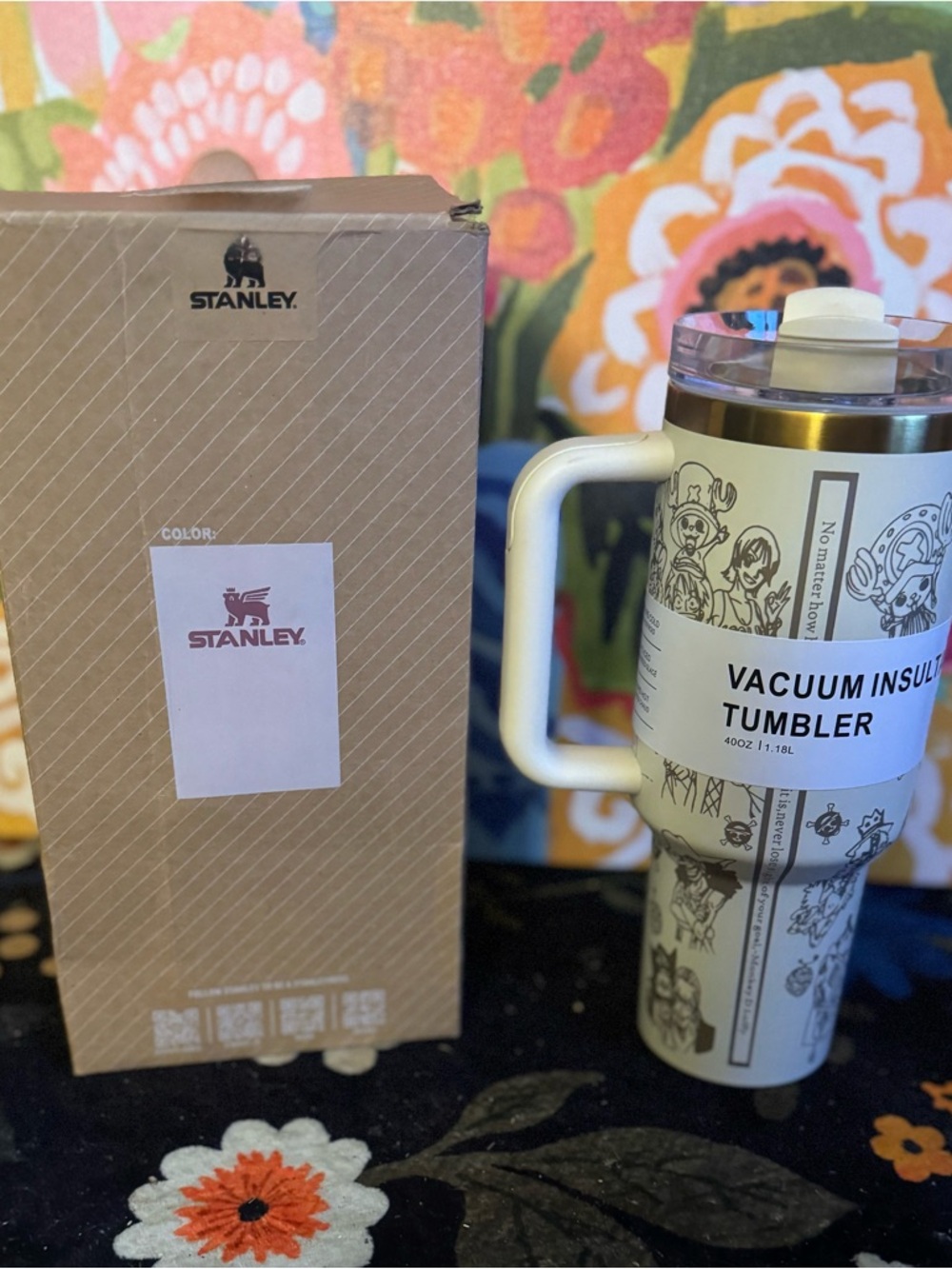 Custom engraved One Piece anime Stanley Quencher H2.0 FlowState tumbler 40oz